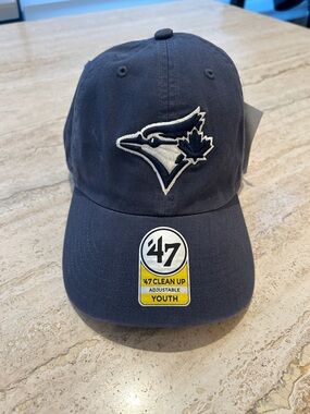 NEW 🆕 MLB Official 47 Youth Navy Blue Toronto Blue Jays Adjustable Hat